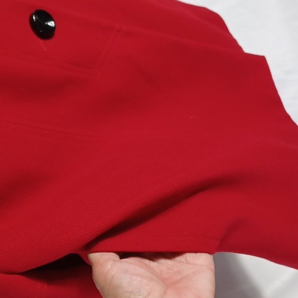 Le Suit Women's Red Long Blazer Jacket, Polyester, 14 - Picture 4 of 8